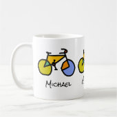 カラーバイク+彼の名前 コーヒーマグカップ (左)