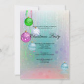 カラーバウブル&デコレーションクリスマスパーティー 招待状 (正面)