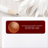 カラーバスケットボール差出人住所ラベルの選択 ラベル (インサイチュ)