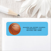 カラーバスケットボール差出人住所ラベルの選択 ラベル (インサイチュ)