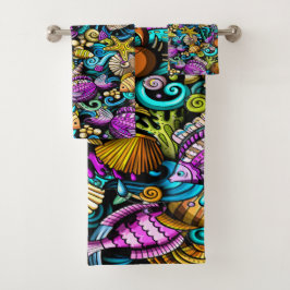 カラーバスタオオルセットのビーチのスプラッシュのビット バスタオルセット