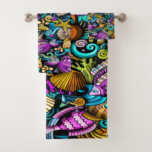 カラーバスタオオルセットのビーチのスプラッシュのビット バスタオルセット (インサイチュ)