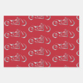 カラーバックグラウンドでのシルバーシルエット ラッピングペーパーシート (正面2)