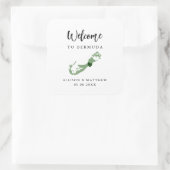 カラーバミューダ結婚の歓迎バッグまたはボックス スクエアシール (バッグ)