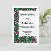 カラーバラフラワーズ縁どつる植物結婚s 招待状 (スタンド正面)