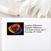 カラーバラ違うの差出人住所ラベル ラベル (インサイチュ)