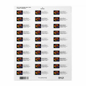 カラーバラ違うの差出人住所ラベル ラベル (フルシート)