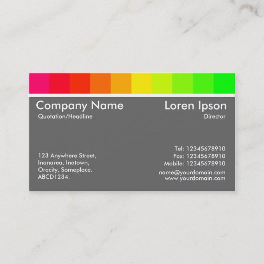 カラーバリエーション03 （60%グレー） 名刺 (正面)