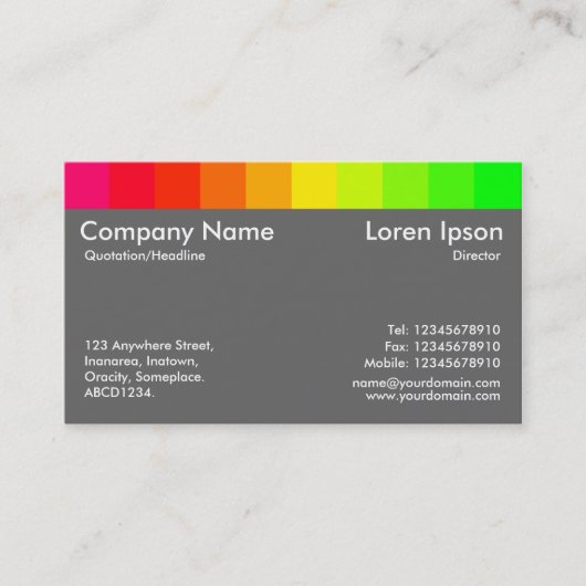 カラーバリエーション03 （60%グレー） 名刺 (正面)