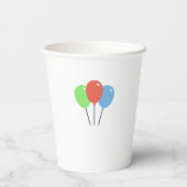 カラーバルーン誕生日紙カップ 紙コップ (裏面)