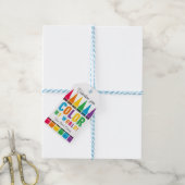 カラーバレンタインラベルクレヨンヴァレンティーンズデイギフトラベル ギフトタグ (より糸付き)