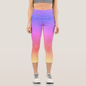 カラーバンド上の白いドット カプリレギンス (正面)