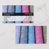 カラーバンド – ブラック – コットンリール 名刺 (正面/裏面)