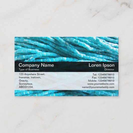 カラーバンド – ブラック – ビーズロープ 名刺 (正面)