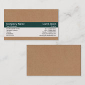 カラーバンド – 濃い緑 – 段ボール箱 名刺 (正面/裏面)