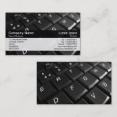 カラーバンド – 黒 – キーボード 名刺 (正面/裏面)