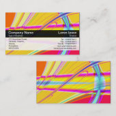 カラーバンド – 黒 – フラクタル抽象芸術 名刺 (正面/裏面)