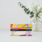 カラーバンド – 黒 – フラクタル抽象芸術 名刺 (スタンド正面)