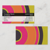 カラーバンド – 黒 – 円カラフル06 名刺 (正面/裏面)