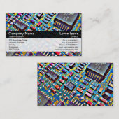 カラーバンド – 黒 – 回カラフル路 名刺 (正面/裏面)