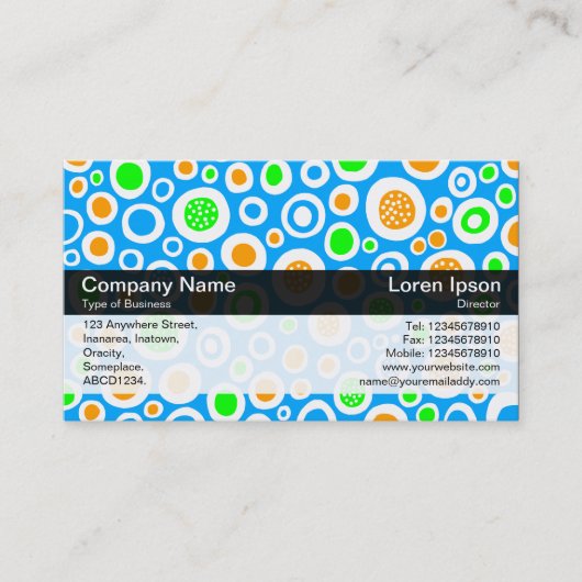 カラーバンド – 黒 – 抽象芸術030413 名刺 (正面)