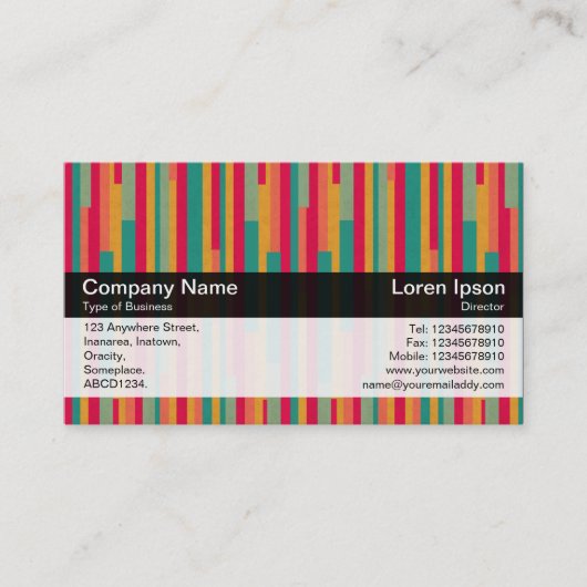 カラーバンド – 黒 – 抽象芸術240113a 名刺 (正面)