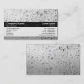 カラーバンド – 黒 – 私のウィンドウに雨 名刺 (正面/裏面)