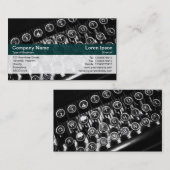 カラーバンド – Dkグリーン – ヴィンテージタイプライター 名刺 (正面/裏面)