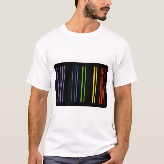 カラーバーコード - デジタルな美意識 Tシャツ (正面)