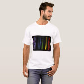 カラーバーコード - デジタルな美意識 Tシャツ (正面フル)