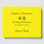 カラーバースデーパーティーのイエローメモリを選択 ゲストブック (正面)