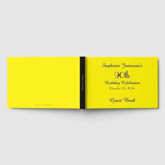 カラーバースデーパーティーのイエローメモリを選択 ゲストブック (全面)