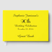 カラーバースデーパーティーのイエローメモリを選択 ゲストブック (正面)