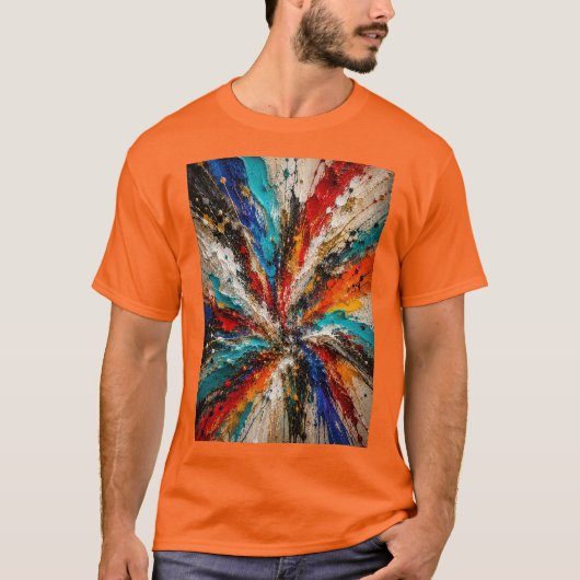 カラーバーストエクスプロージョン 3D Tシャツ (正面)