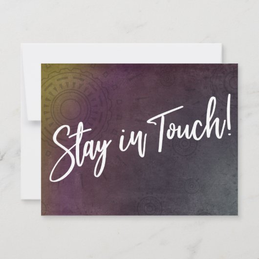 カラーバーストグ数々のラフィッグランジクカードを移動 招待状 (裏面)