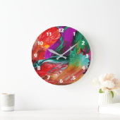 カラーバースト抽象芸術アートウォールクロック ラージ壁時計 (ホーム)