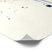 カラーバースト抽象芸術アート – エネルギースパ絵を描ッシュ ポスター (角)