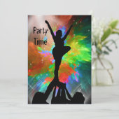 カラーバースト招待状のチアリーダー 招待状 (スタンド正面)