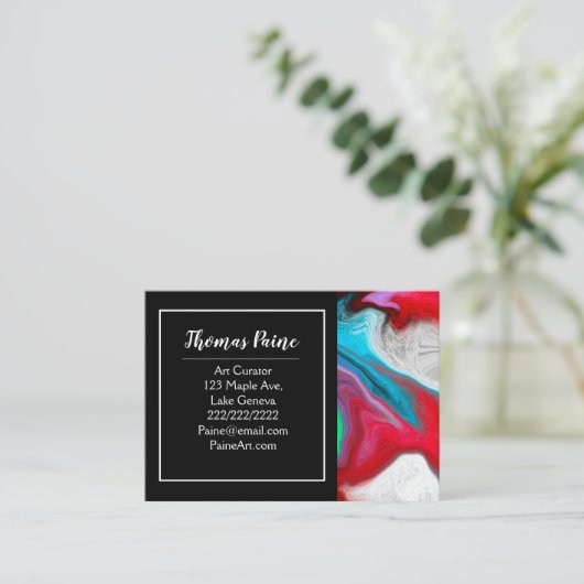 カラーバースト旋回 名刺 (スタンド正面)