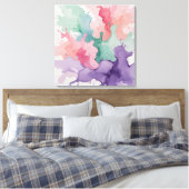 カラーバースト水カラー – 抽象芸術エネルギーinバイブラン キャンバスプリント (インサイチュ (寝室))