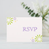 カラーバースト結婚式RSVP 出欠カード (スタンド正面)