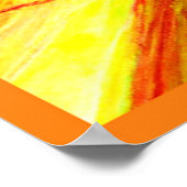 カラーバースト緩和曲線パターンアート ポスター (角)