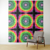 カラーバースト虹プリズムマンダラ タペストリー (インサイチュ)