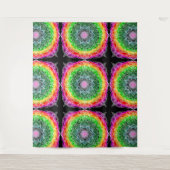 カラーバースト虹プリズムマンダラ タペストリー (正面)