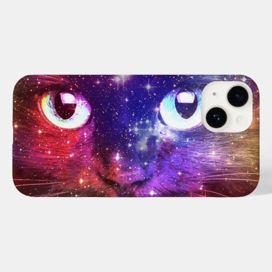カラーバースト銀河猫 Case-Mate iPhoneケース (裏面 (横))