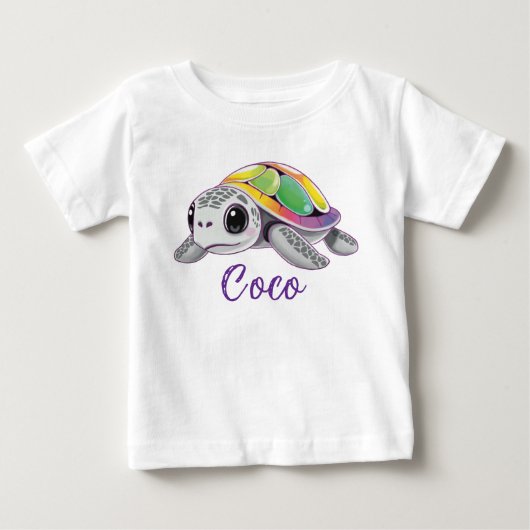 カラーバースト シータートル ベビーTシャツ (正面)