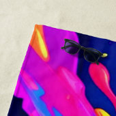 カラーバースト:抽象芸術フロー ビーチタオル (インサイチュ)