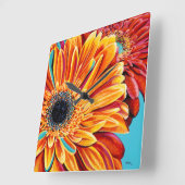 カラーバーストII スクエア壁時計 (傾斜)