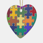カラーパズル セラミックオーナメント (左)
