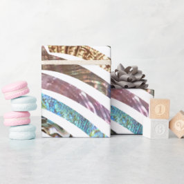 カラーパターン波光沢シェル ラッピングペーパー